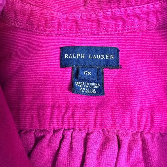 RALPH LAUREN Corduroy Shirt‎ Dress, Size 6X - Picture 12 of 12